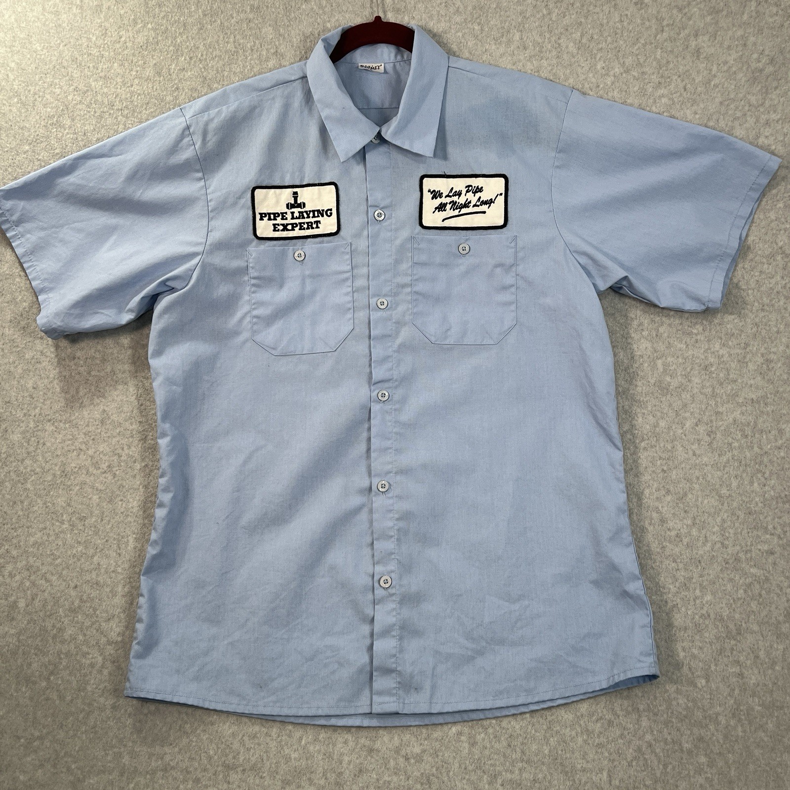 Funny Plumber Shirt Costume Cosplay Pipe laying expert Plumber Large gallery