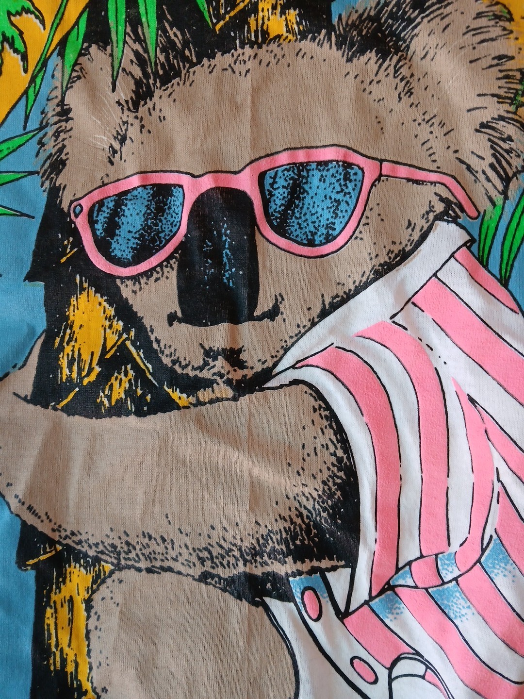 Vintage NOS Puffy Tshirt Koala Bear Florida Single Stitch 1990s gallery