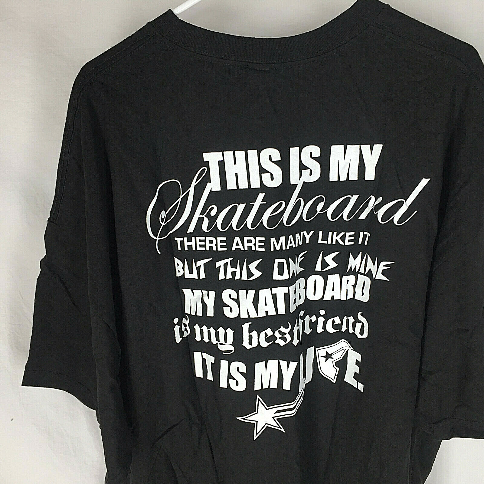 Vintage Y2K Famous Stars and Straps Skateboard Shirt Size XXL NEW Black gallery