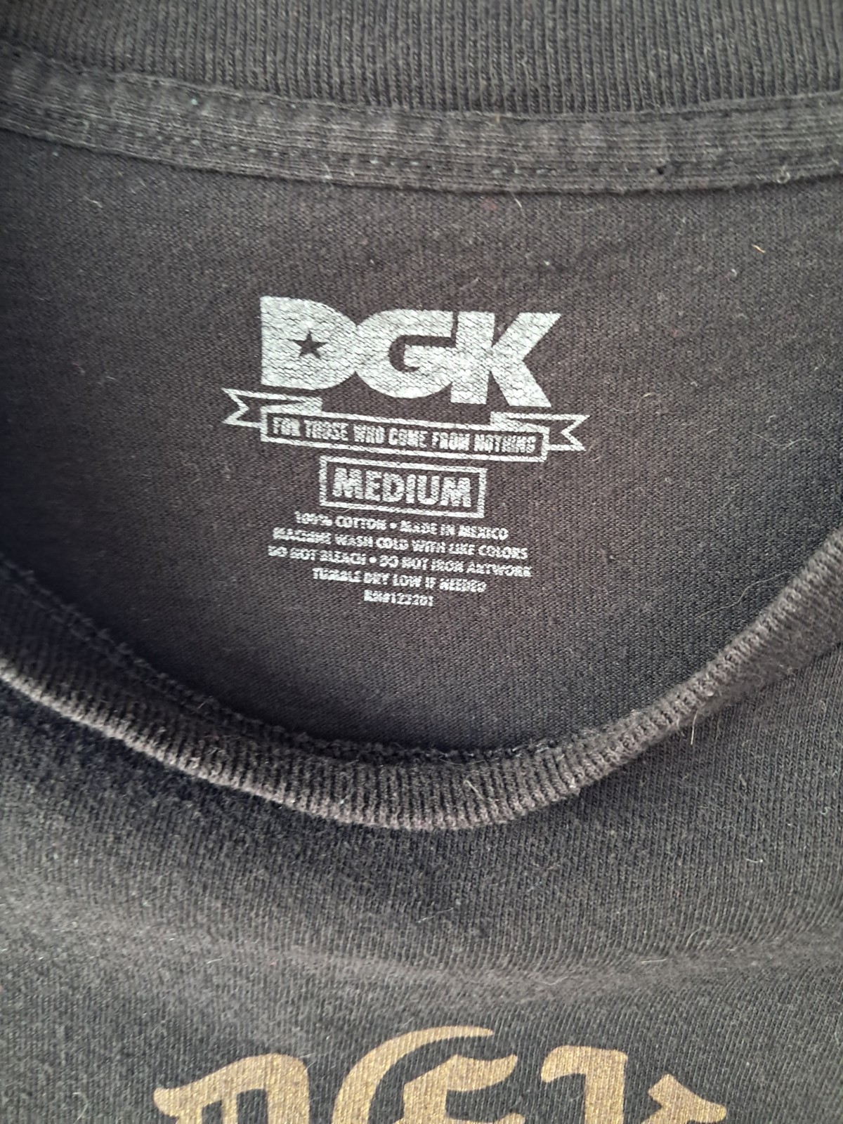 DGK For Those Who Came From Nothing... Black Graphic T Shirt Medium EUC Y2K gallery