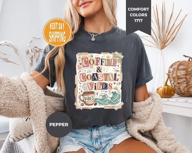 Coastal Coffee Comfort Tee gallery