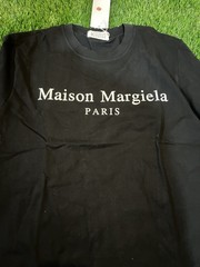 Maison Margiela Paris Long Sleeve Black Logo Shirt Size M New