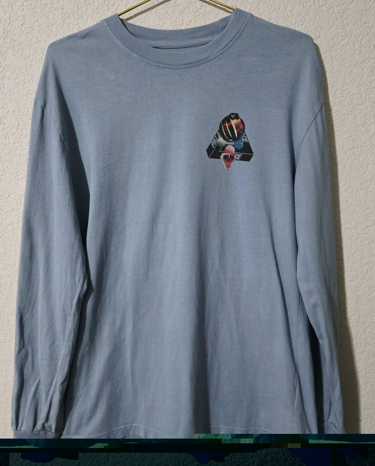 Palace "Sans Ferg" Long Sleeve Tee– Blue Size M gallery