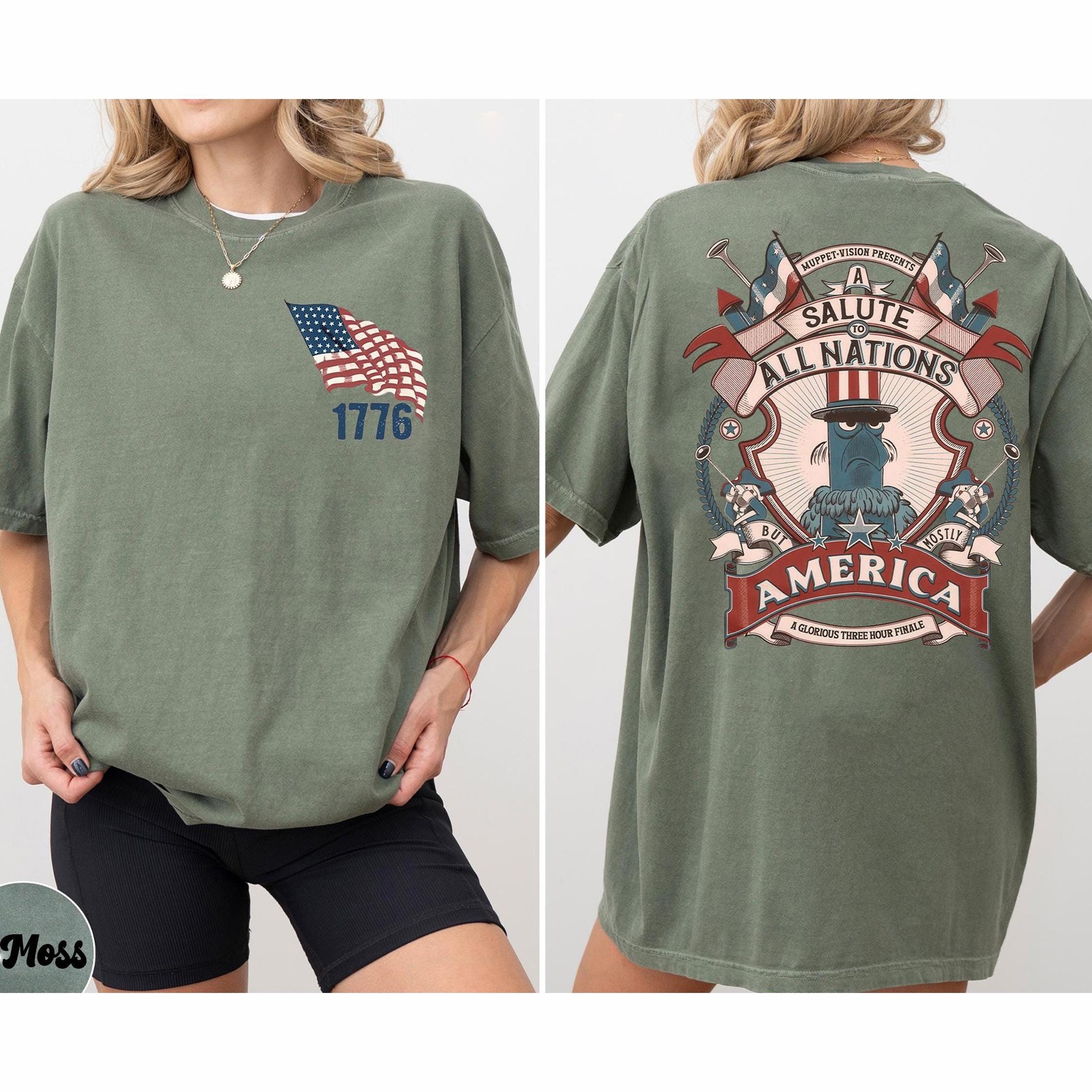 Patriotic Sam Eagle Muppets Shirt But Mostly America July 4th Disney gallery