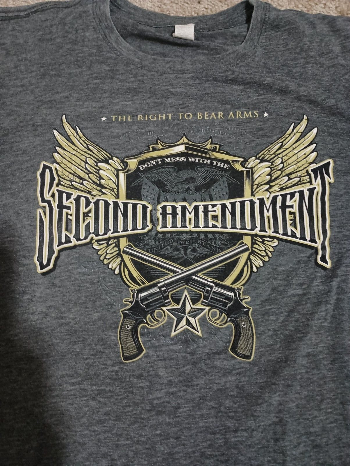2nd Amendment Gray T Shirt - Poly/Cotton blend - Large - Anvil gallery