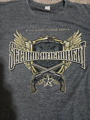 2nd Amendment Gray T Shirt – Poly/Cotton blend – Large – Anvil