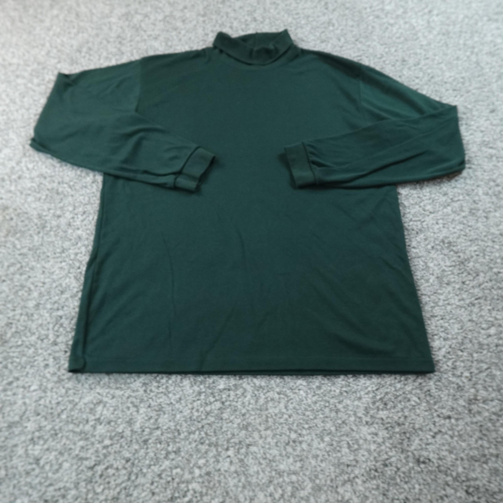 VTG LL Bean Shirt Mens L Green Turtleneck Long Sleeve Pullover Sweatshirt USA gallery