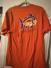 Southern Tide Men’s Orange Fish Graphic Short Sleeve Crew Neck Cotton Tee M