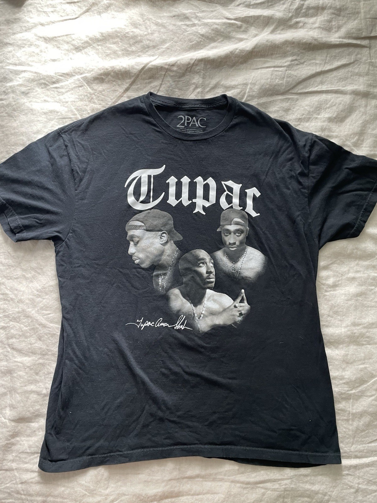 Tupac Shakur 2Pac XL T-Shirt Official Rapper Hip Hop 90s Black Tee Shirt