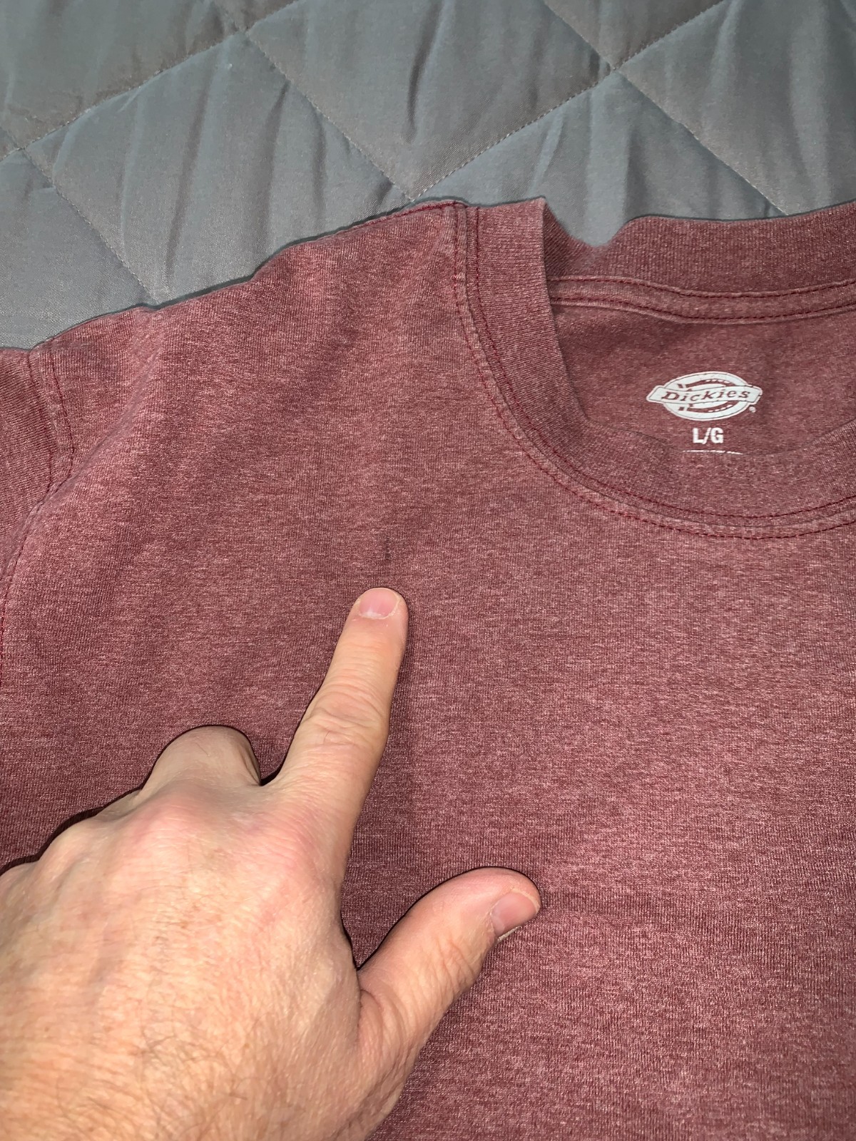 Dickies Heavy weight long Sleeve, T Shirt, Large, Red Rust 50%Cotton 50% Poly, gallery