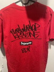 Supreme x KRS ONE By Any Means Necessary All Means Tee Red Medium FW14