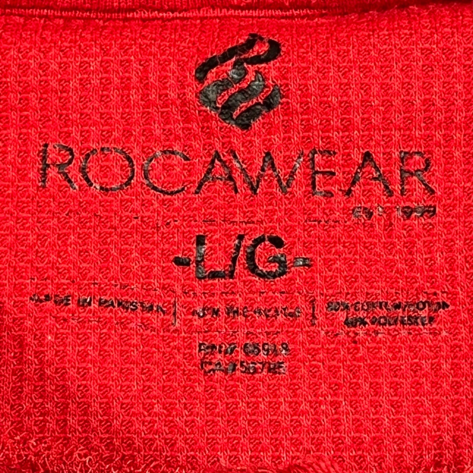 Rocawear Mens Red Long Sleeve Thermal Henley Shirt Size Large gallery