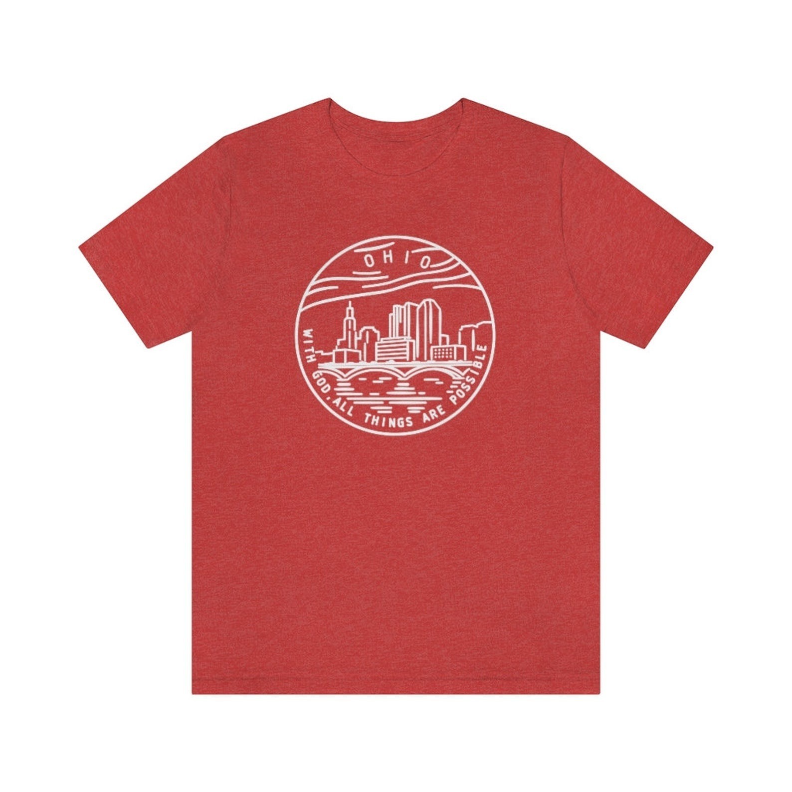 Ohio Minimal Skyline Design Shirt Travel Gift Ohio Trip Souvenir Tee gallery