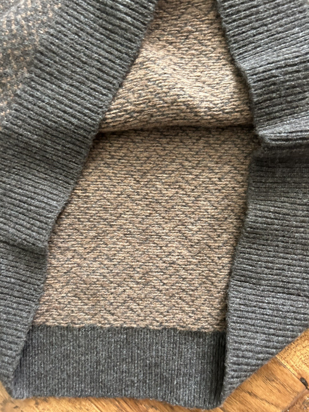 Taylor Stitch Eddy Crew Sweater Coffee Herringbone Merino Wool | 42 Large NWOT gallery