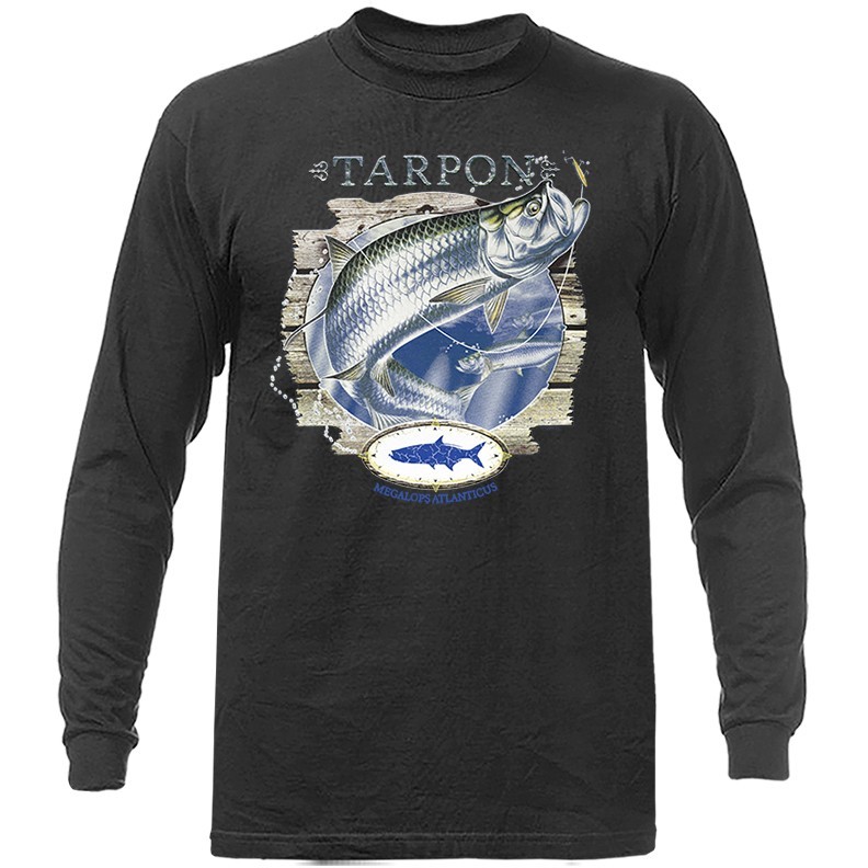 Tarpon Sqltwater Fishing Outdoor Sports Long Sleeve T-Shirts
