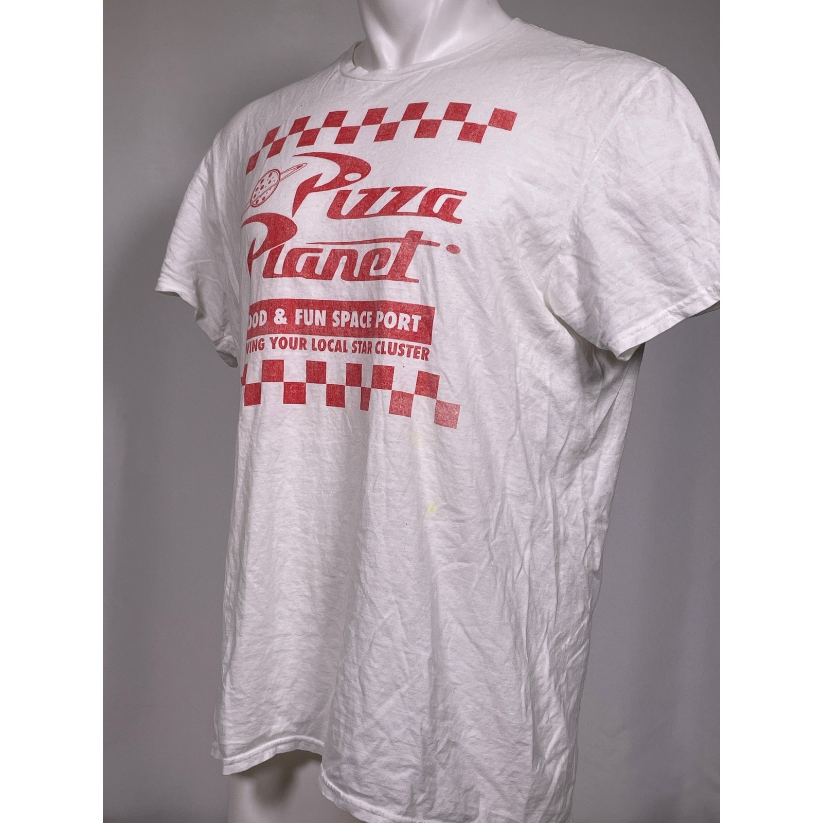 Pizza Planet Disney Pixar Toy Story Food & Fun Space Port T-Shirt Men's LARGE gallery