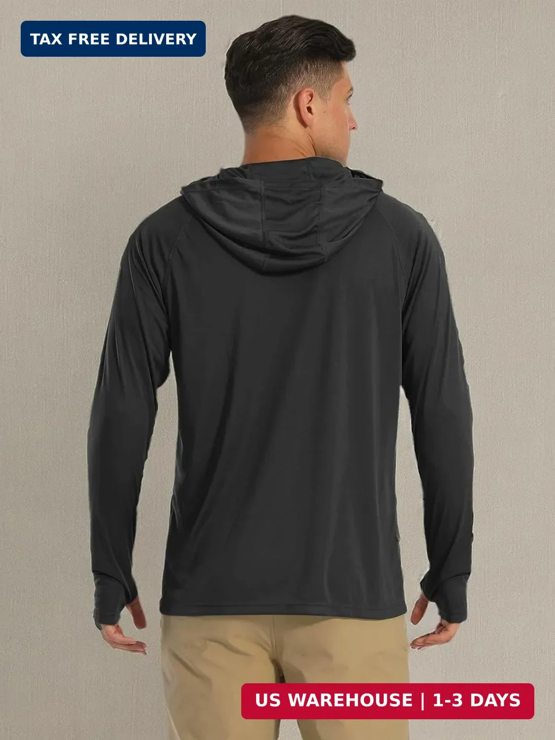 MAGCOMSEN Men's Hooded UPF 50+ Sun Protection T Shirts Long Sleeve Athletic Fish gallery