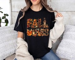Grateful Thankful Blessed Happy Thanksgiving Tee, Family Gathering T-Shirt
