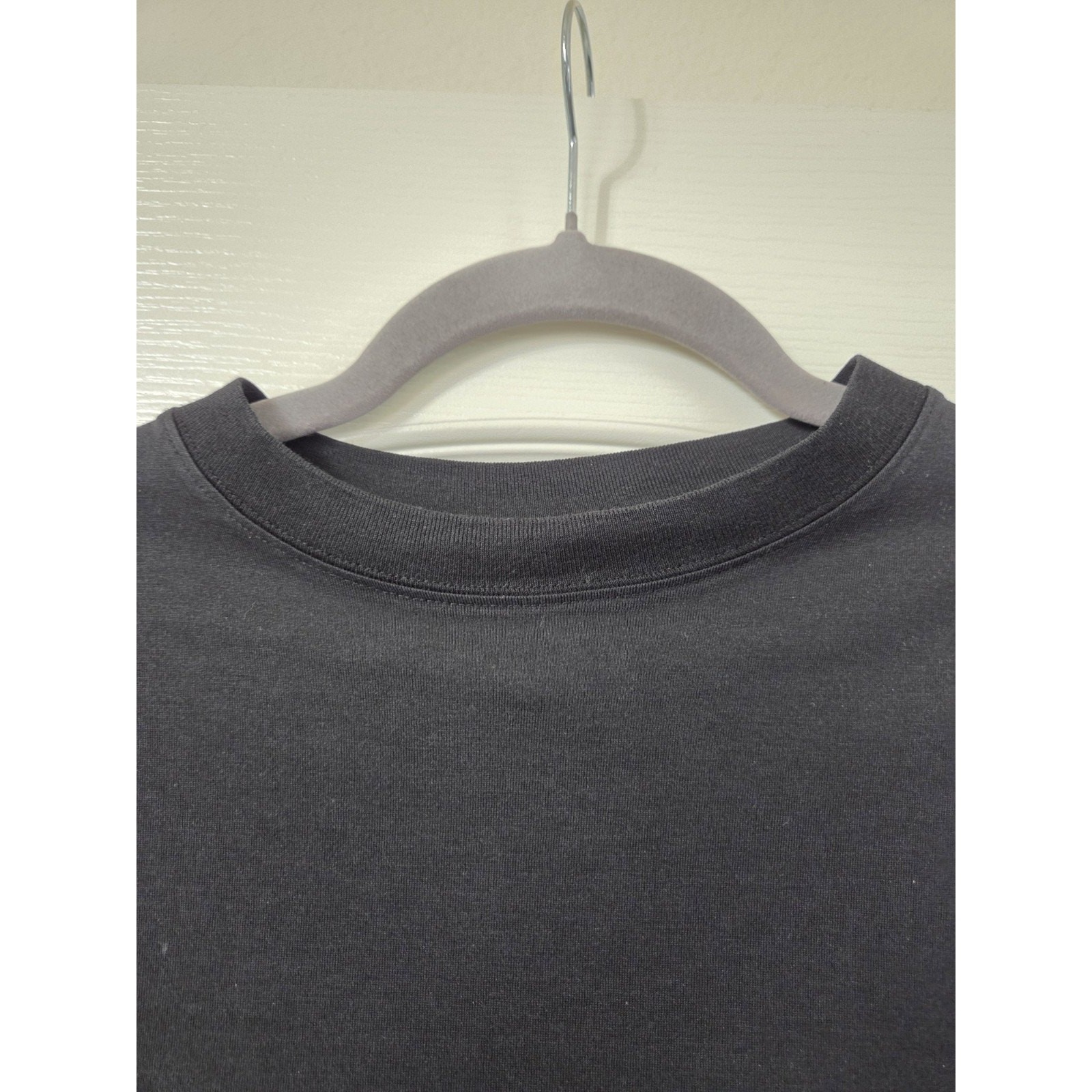 Paul Fredrick Black Short Sleeve Silk Cotton Blend Quality T-Shirt, Men's Medium gallery