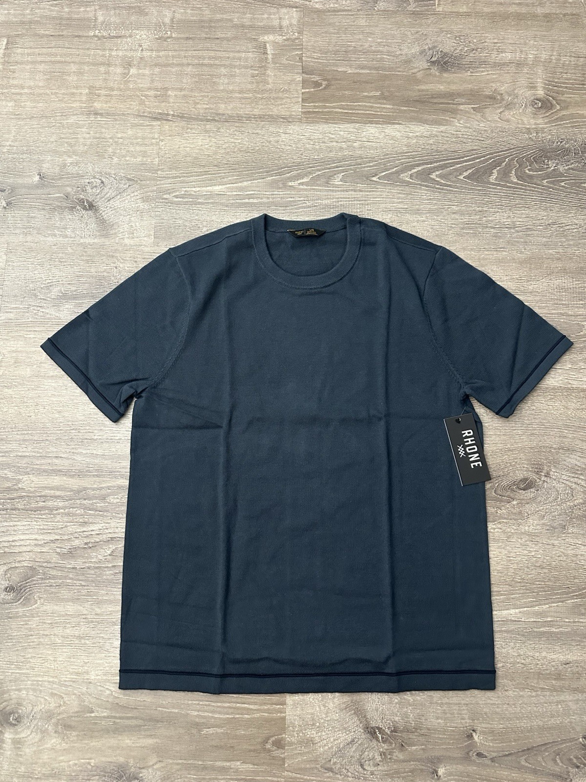 Rhone Compass Knit Tee Men’s Large Deep Sea Blue/ True Navy gallery
