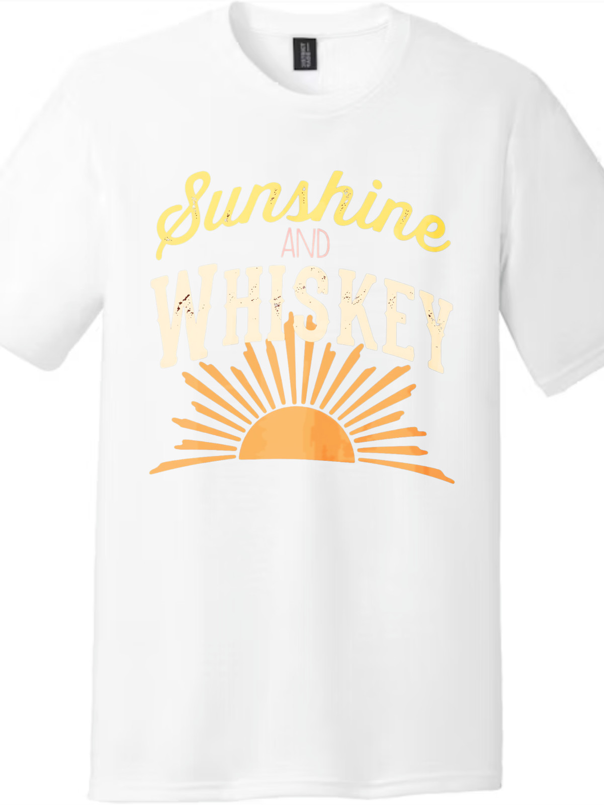 Vintage Sunshine and Whiskey T-Shirt, Casual Unisex Top for Weekend & Travel gallery