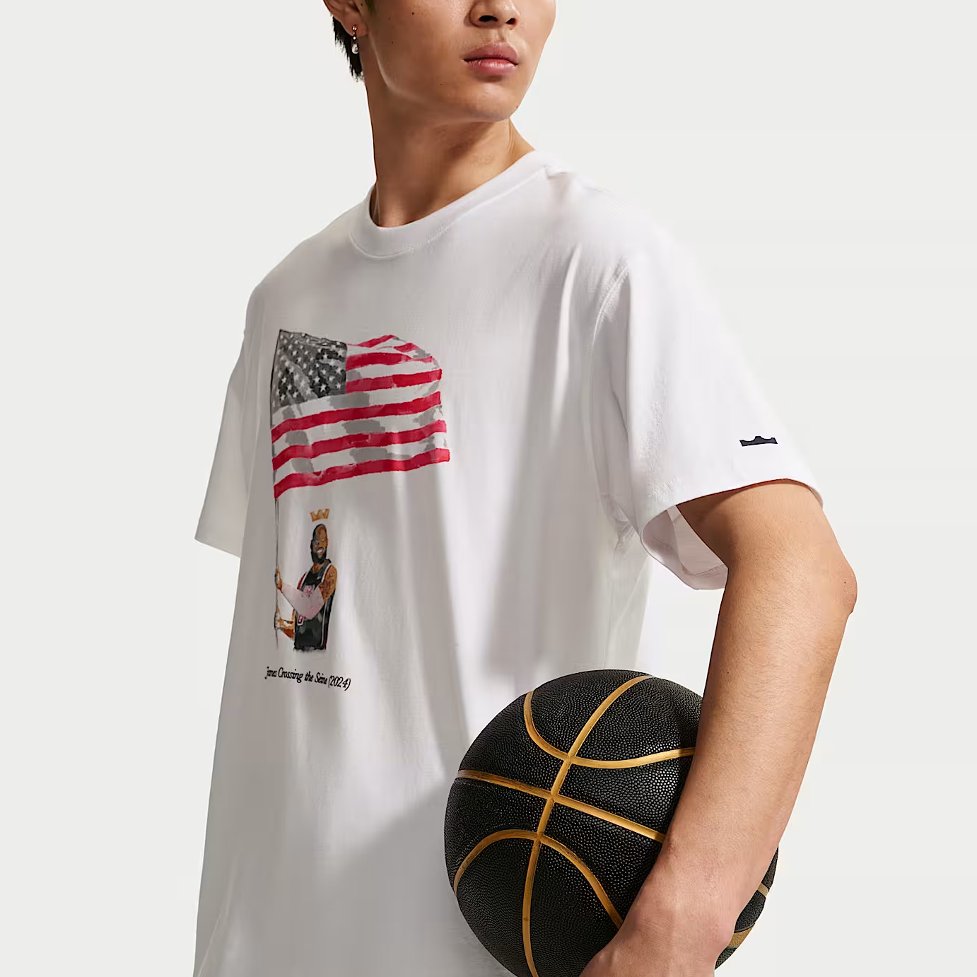 Nike T Shirts Men's White Crew Neck Moderate IH8582-100 Size gallery