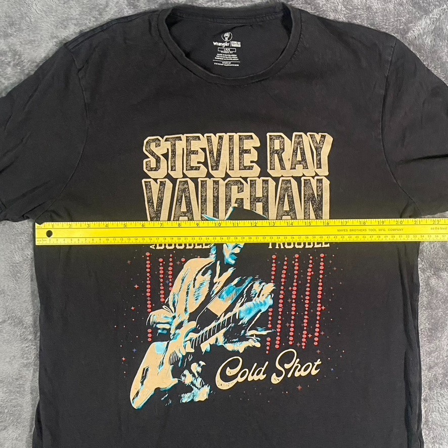 Stevie Ray Vaughan T Shirt Large Black Cold Shot Double Trouble Wrangler SRV 202 gallery