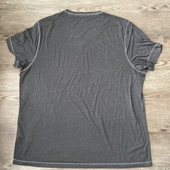 INC International Concepts Lightweight V Neck T Shirt Mens 2XL Gray Short Sleeve