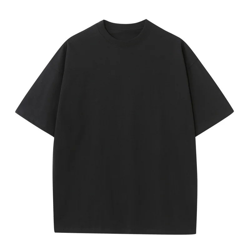 Men's 230G Solid Color 100% Cotton Casual Sports Oversized Short Sleeve T-Shirt gallery