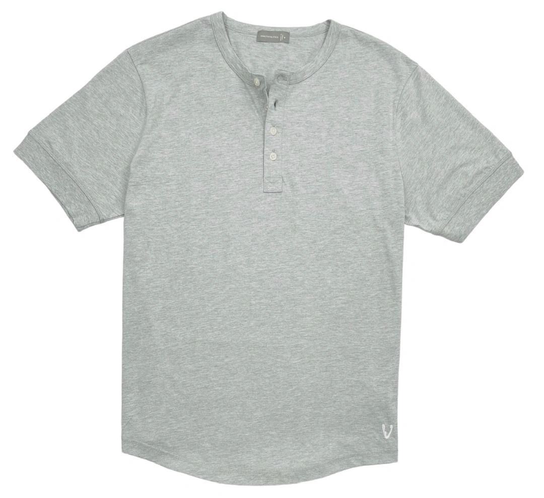 VarietyAthletics Mens Soft Pima Cotton Elastic Sleeve Cuff Henley T-Shirt gallery