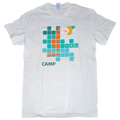 YMCA Camp Graphic Print T-Shirt White Preshrunk Cotton Crew Neck Unisex S