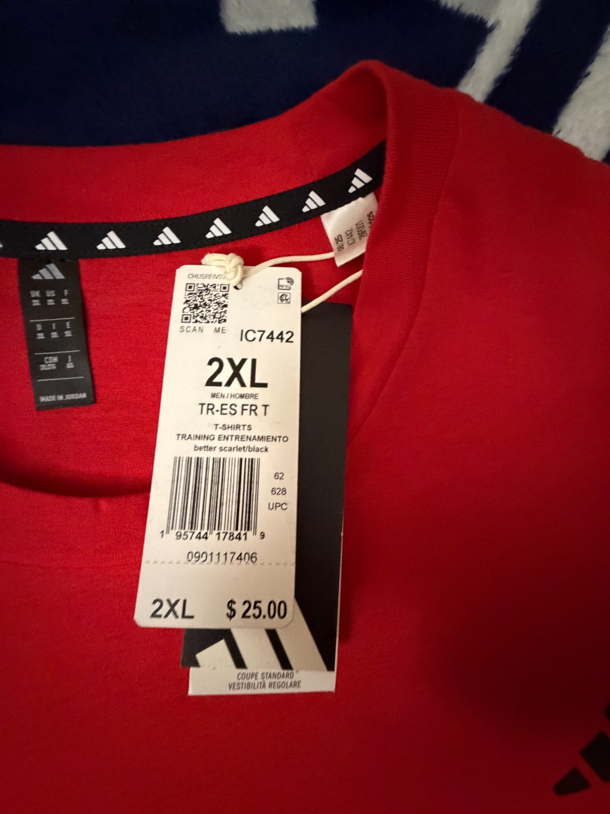 NEW ADIDAS Train Essentials Feelready Red Training Tee 2XL IC7442 gallery