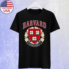 Harvard University Logo Men’s Black T-shirt Size S-5XL