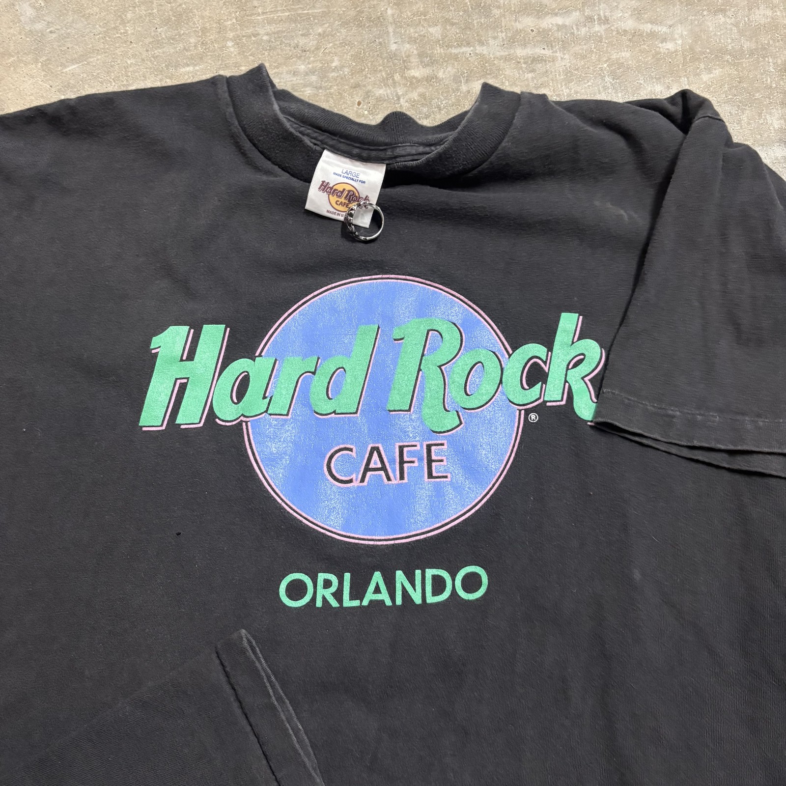 Hard Rock Cafe Orlando Men’s Black T-Shirt Tagged L 90s Single Stitch USA Made