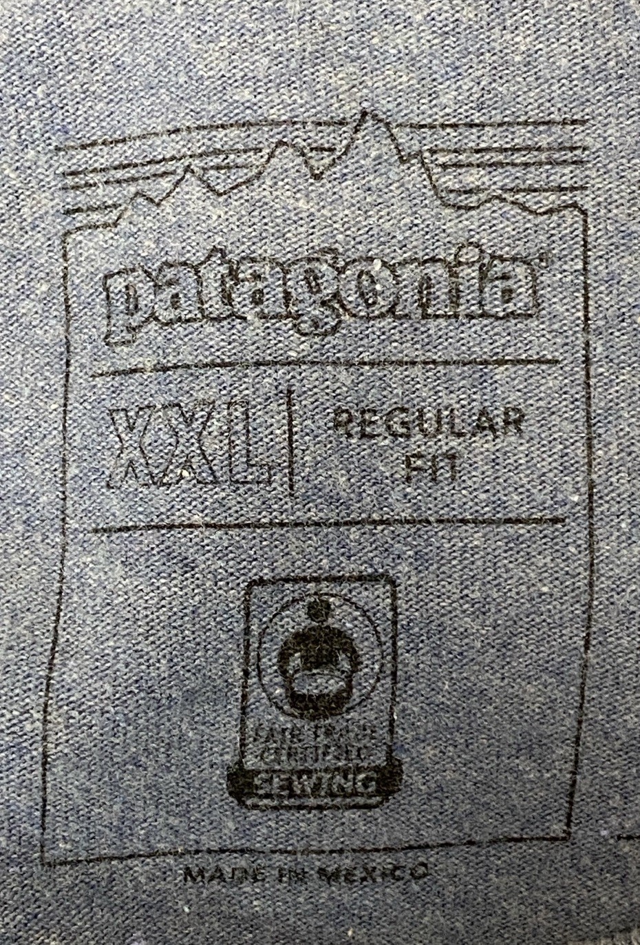 Patagonia Men’s Logo Responsibili-Tee Blue STY39174 Size XXL 2XL gallery