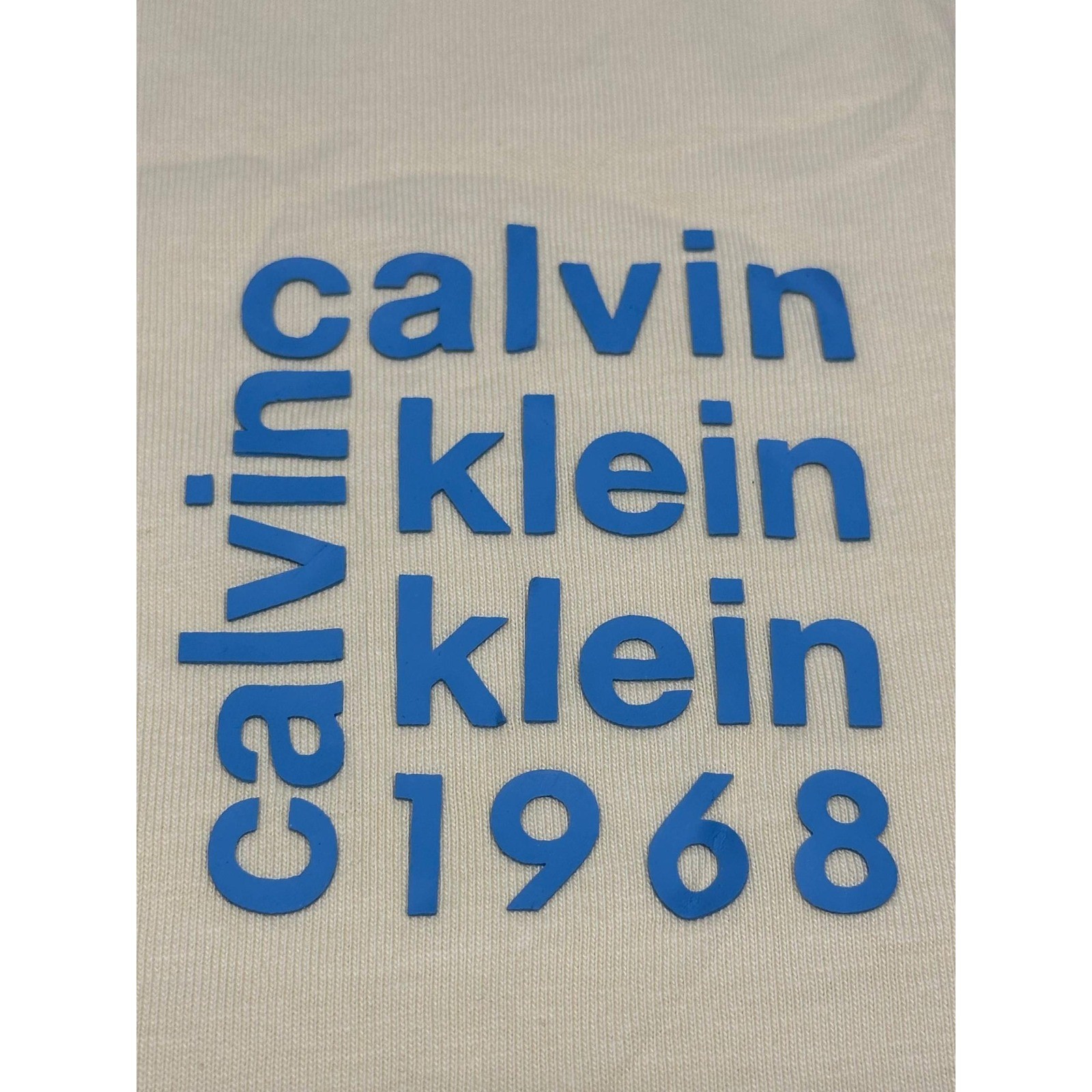 Calvin Klein Jeans Mens Pale Yellow 1968 Logo Graphic T-Shirt Medium 4RC855G NEW gallery