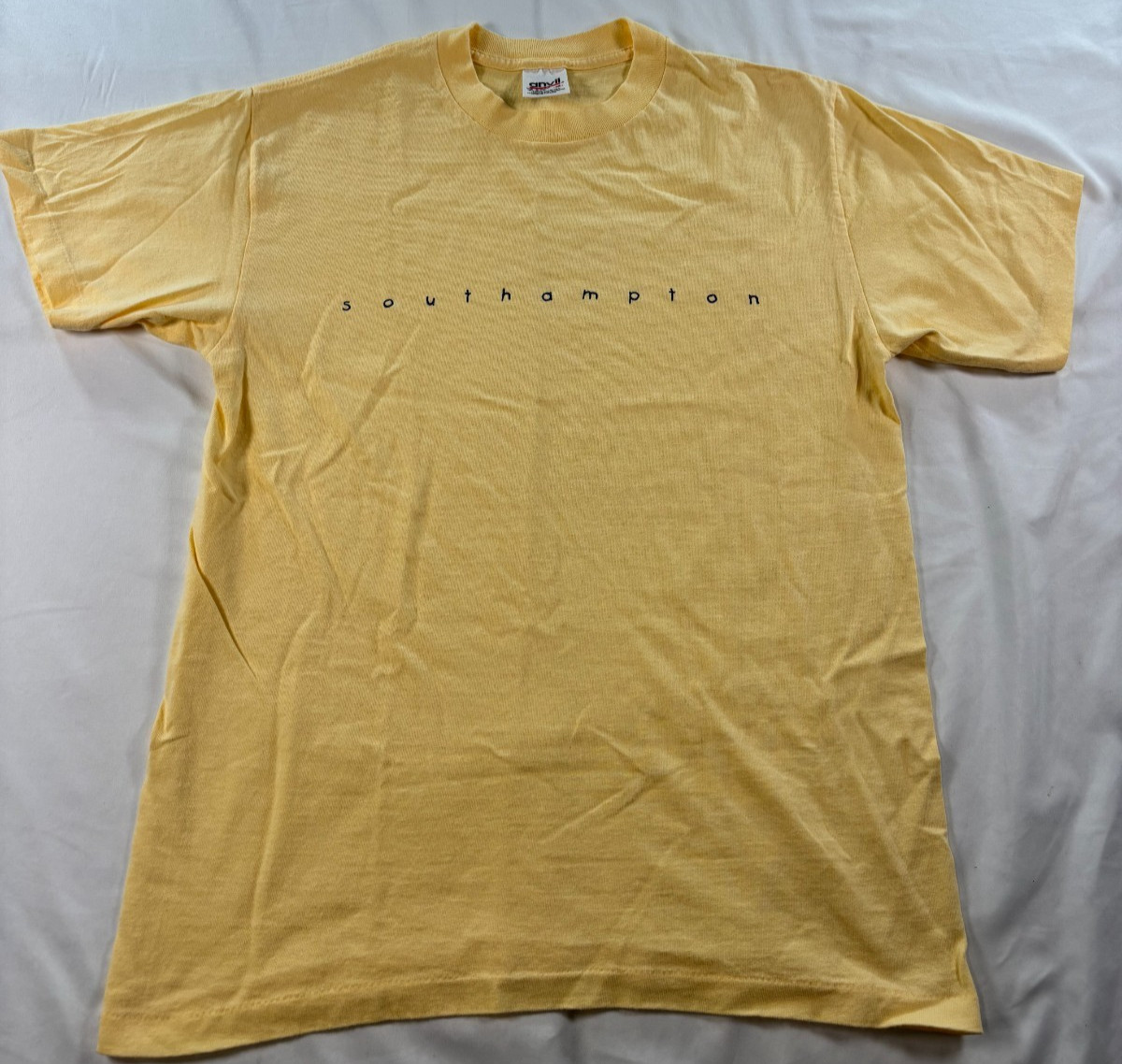 Vintage Single Stitch Southampton Shirt Size Medium Yellow Anvil Tag Made In USA gallery