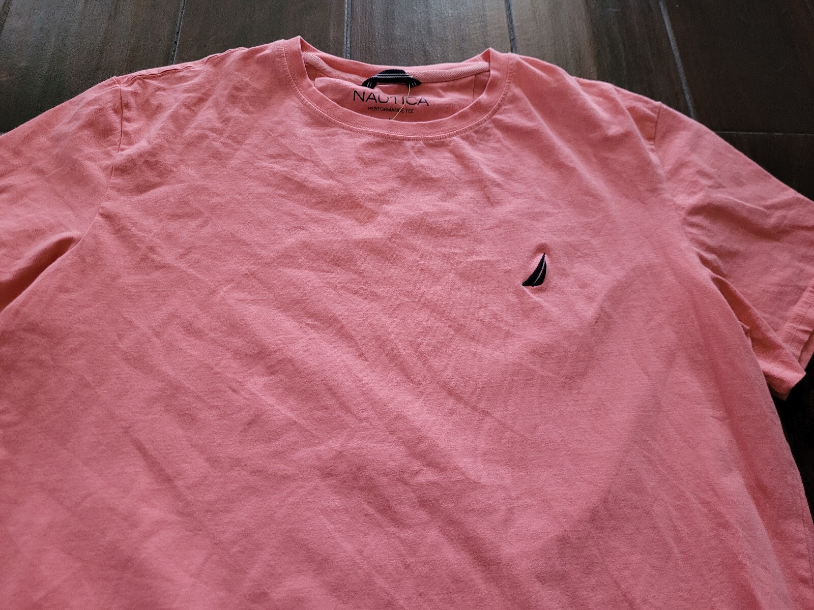 Nautica T-Shirt – Orange – Large – 95% Cotton