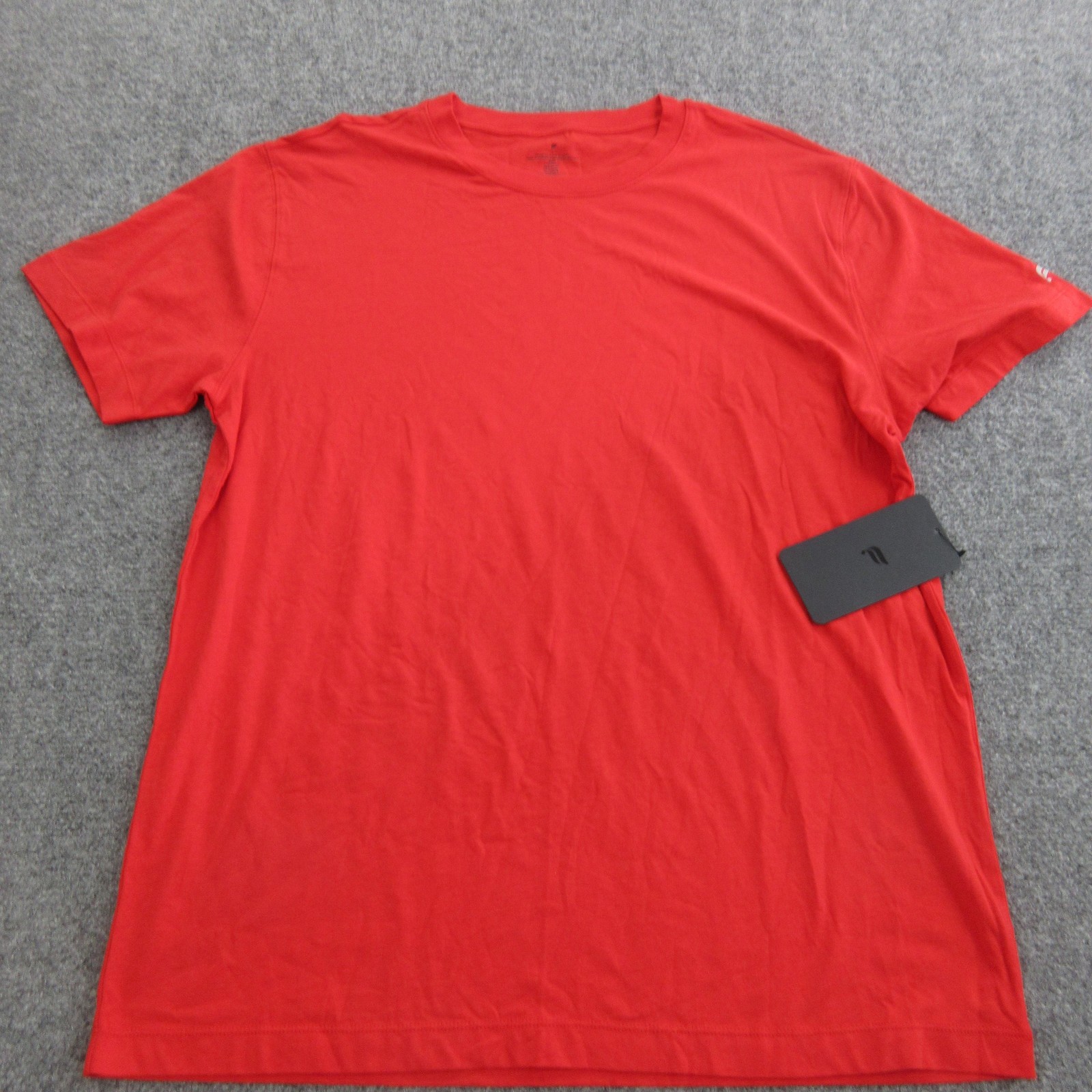 Fabletics Shirt Mens Large Red Short Sleeve Crewneck Stretch Top 24-7 Tee