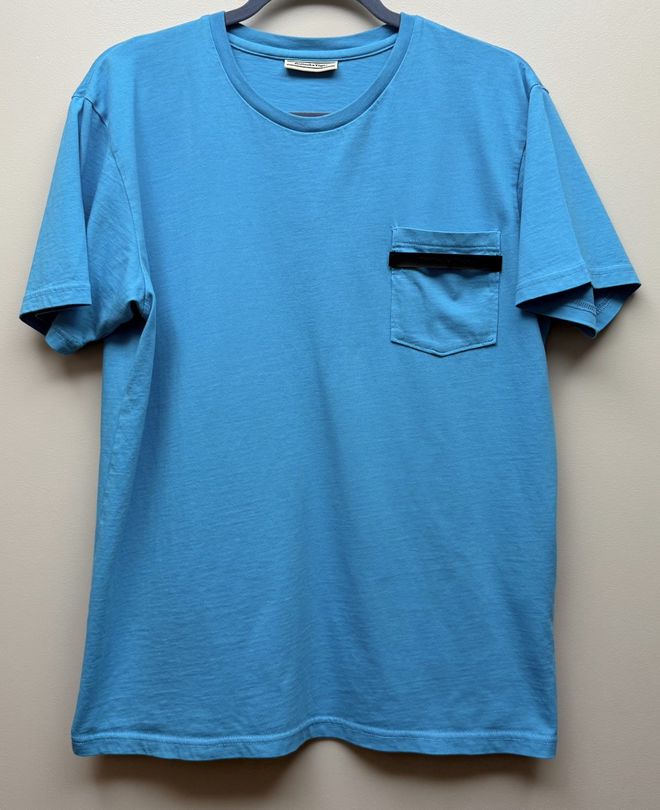 Onitsuka Tiger Japan Men’s Short Sleeve Blue Pocket T-Shirt Sz. L (Fits US M)