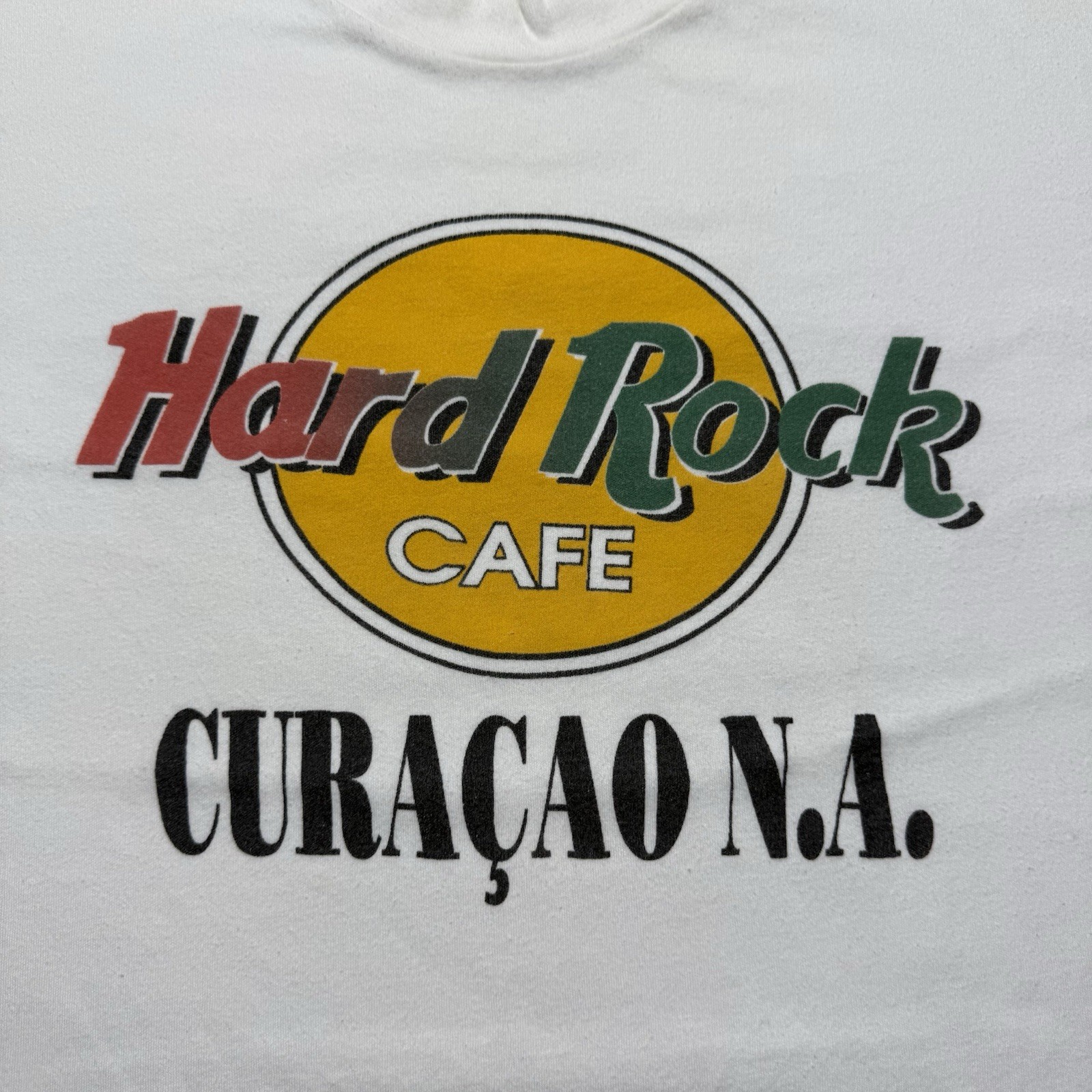 Vintage 80s 90s Hard Rock Cafe Curaçao N.A. Shirt Size Medium Single Stitch gallery
