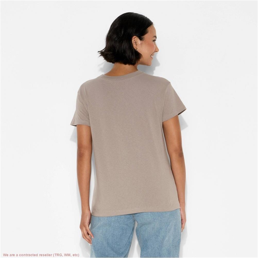 Women's Mainstreet Market Vinyl Records Short Sleeve Graphic T-Shirt - Brown L gallery