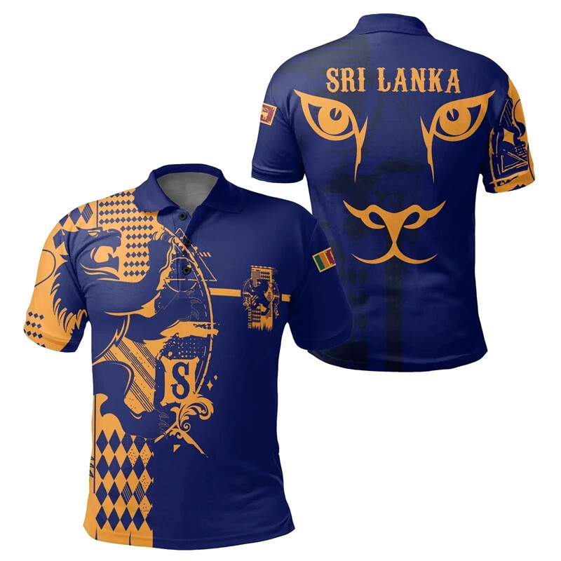 Mens Sri Lanka Summer Polo T-Shirt Souvenir Short Sleeve Tee Tops Casual T Shirt gallery