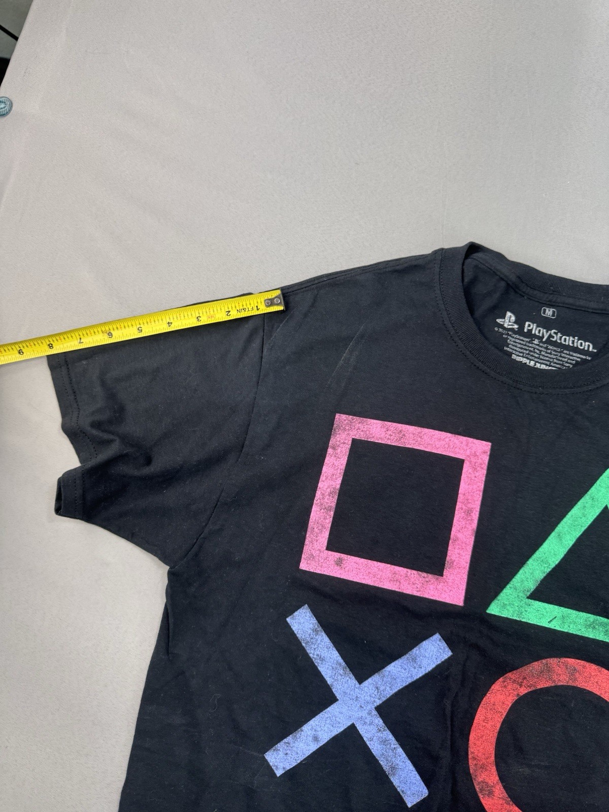Playstation Controller Button Logo Men's Unisex T-Shirt Size Medium M Black gallery