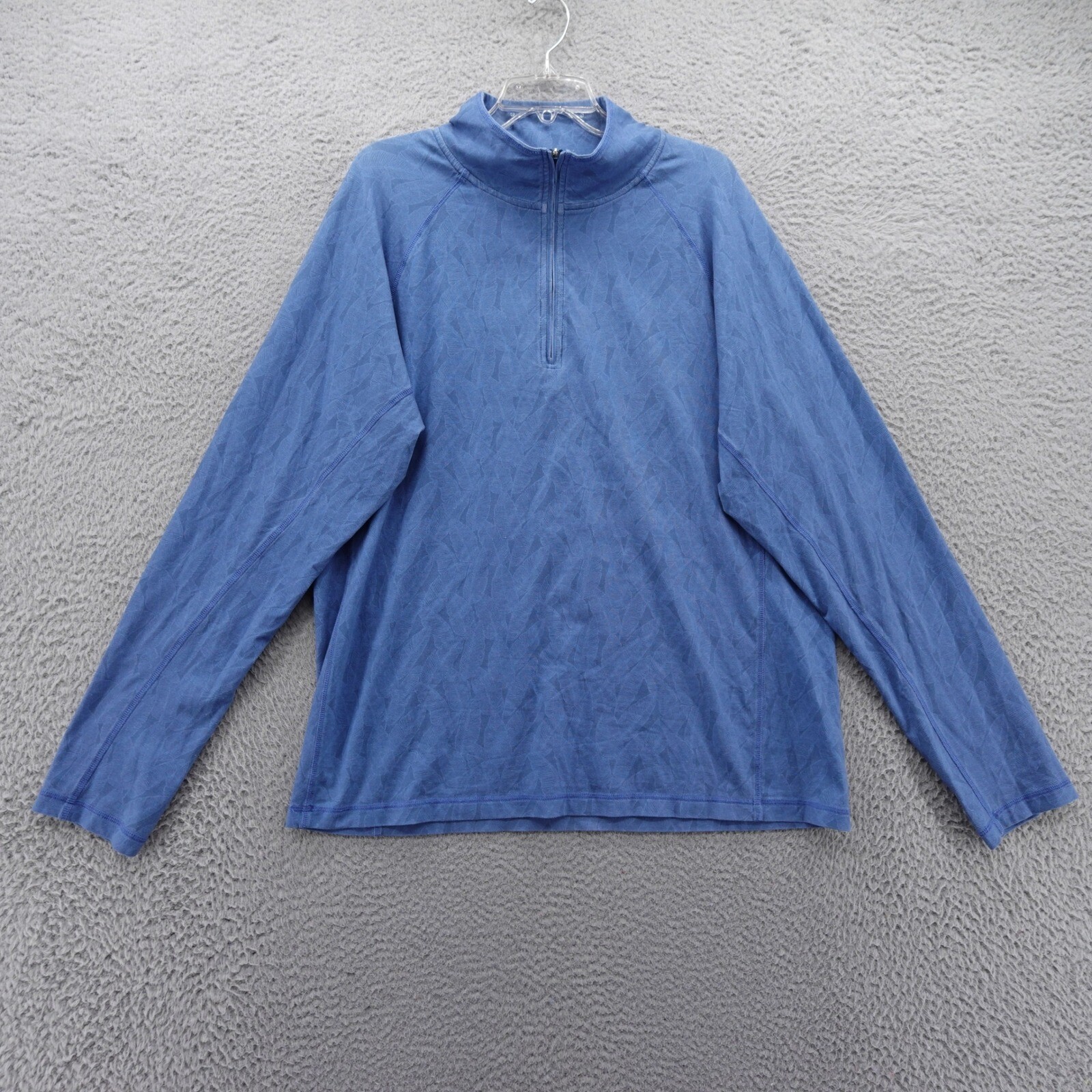 Henri Costa 1/4 Zip Pullover Shirt XL Blue Mens Coastal Lightweight Long Sleeve gallery