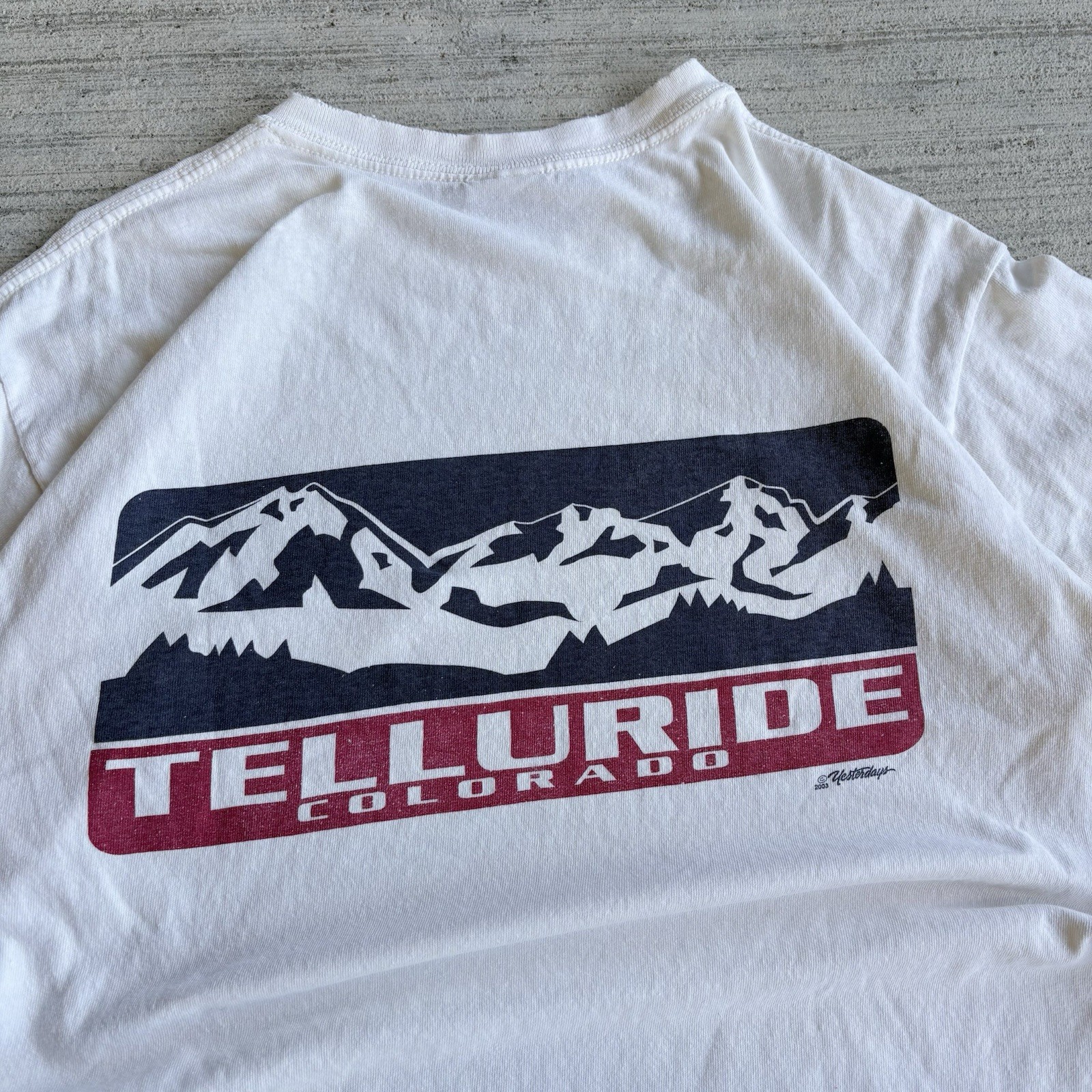 Comfort Colors Telluride Colorado Mountains Graphic White Tee M Crewneck SS gallery