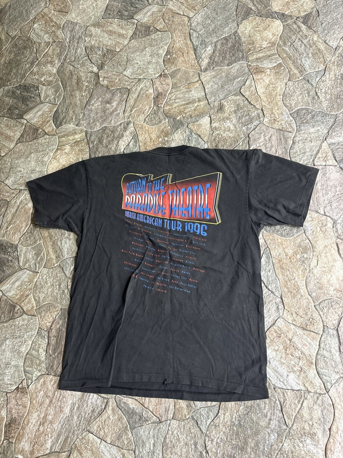 Vintage 1996 Styx Return To The Paradise Theatre Rock Band Shirt distressed gallery