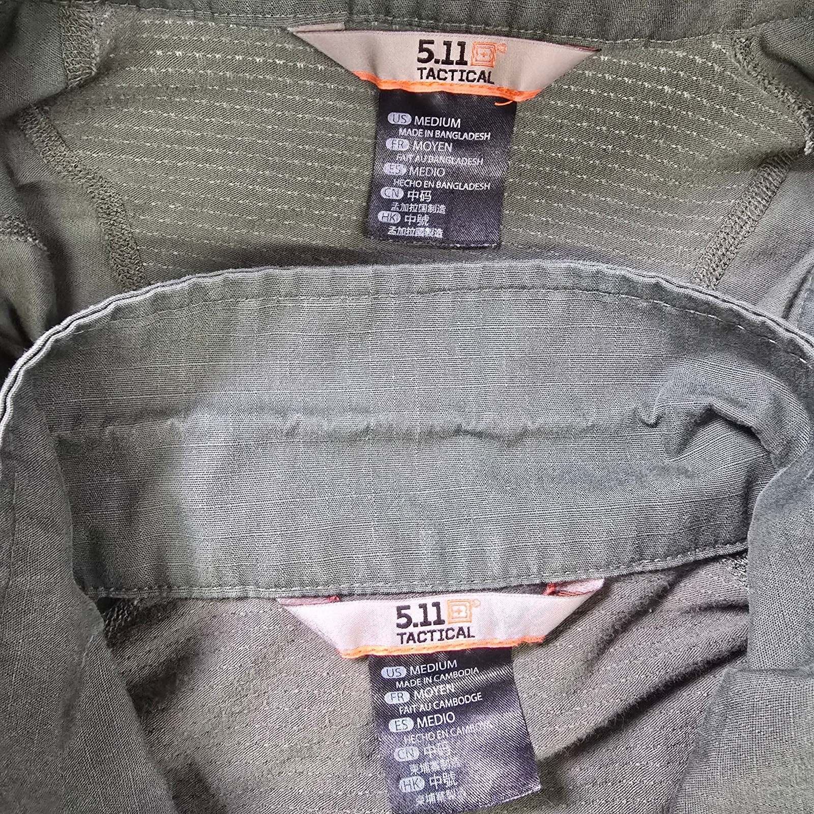 5.11 Tactical Shirt Mens Medium Green Rapid Assault Combat 1/4 Zip gallery
