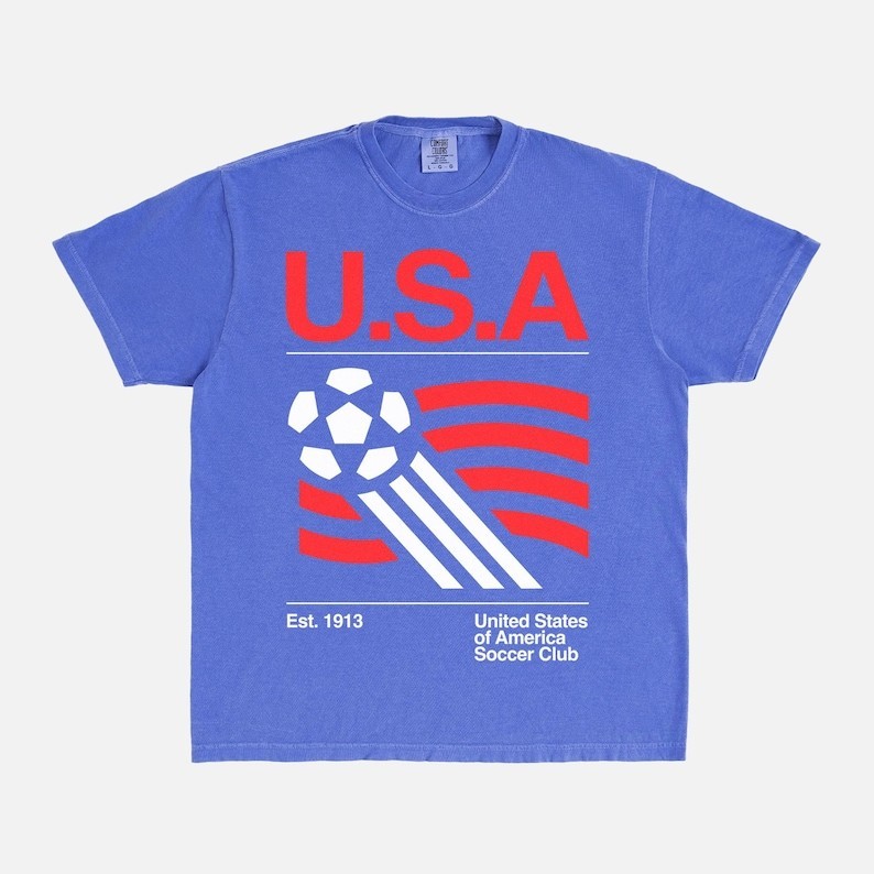 90s United States Soccer Shirt, Retro USA Team Graphic Tee gallery