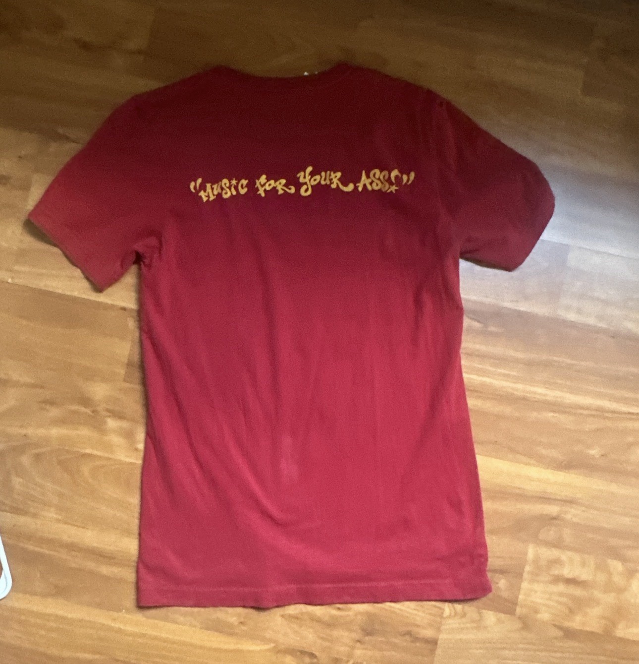 VTG Gov't Mule "Music For Your Ass" Graphic T-Shirt Maroon Red Size Small Bella gallery